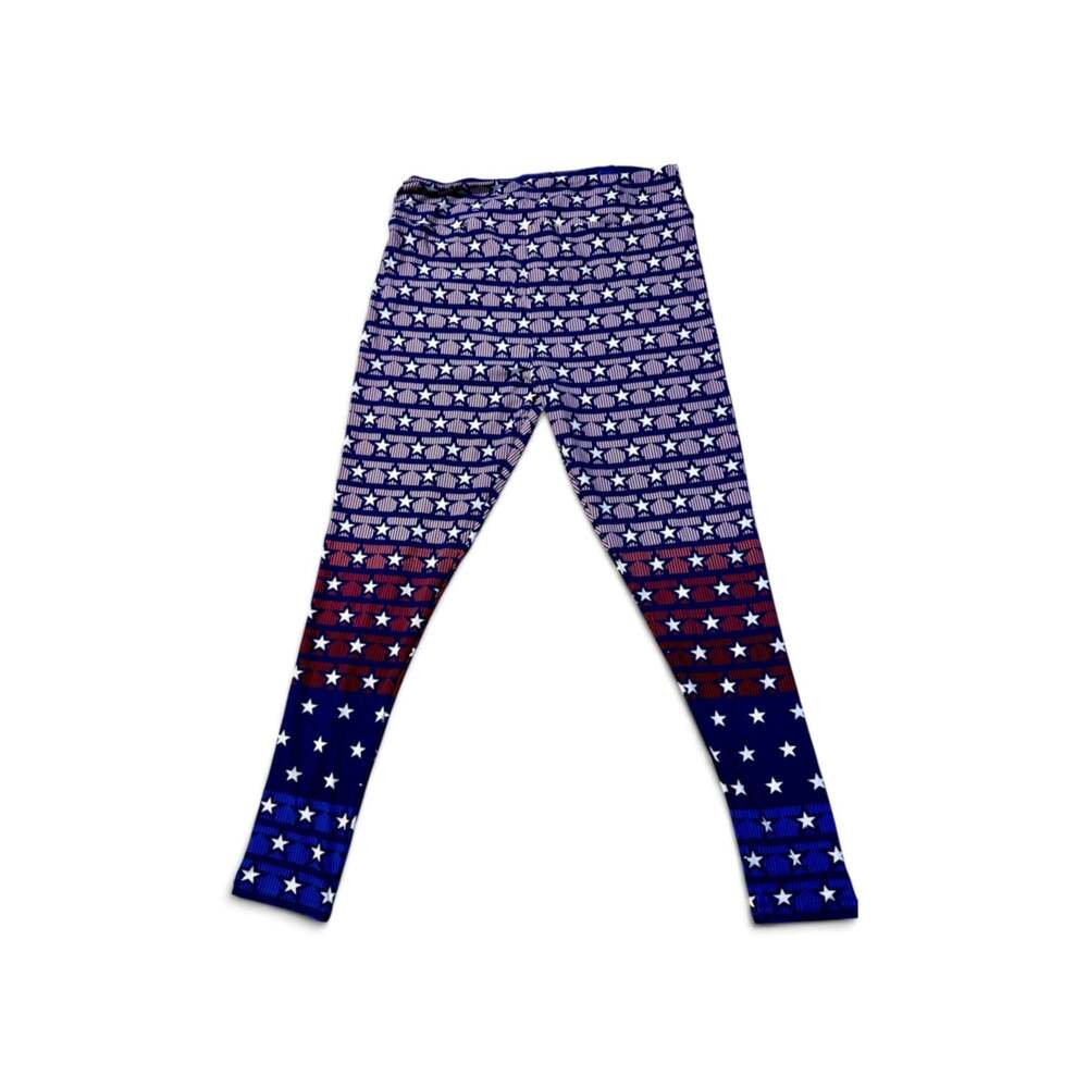 LuLaRoe TC2 American Flag Print Leggings, 92% Polyester 8% Spandex